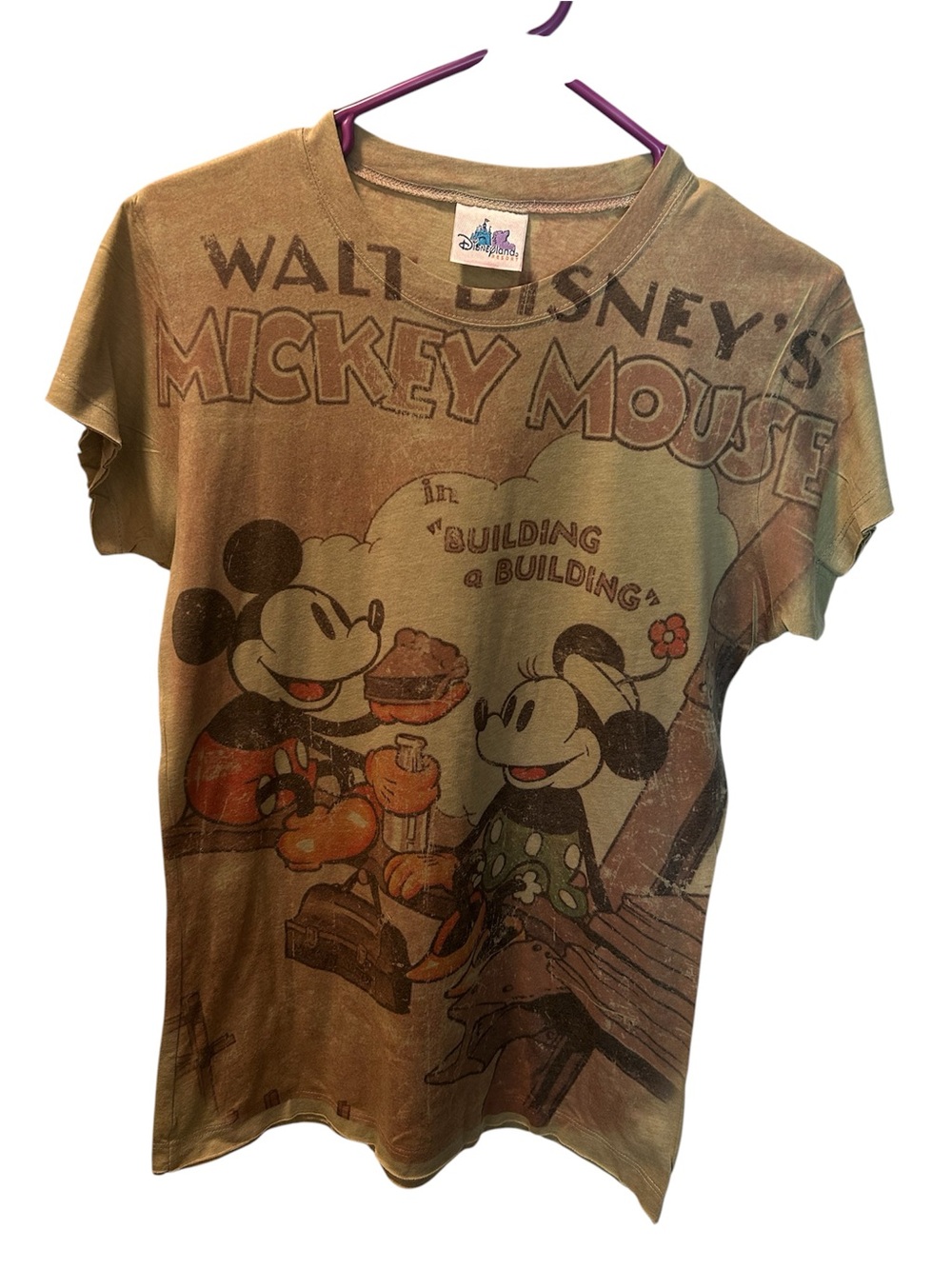Disney Mickey Mouse Women's Graphic Tee - Brown